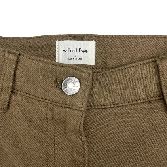 WILFRED FREE Aritzia Free Twostep Flare Pant Gd Rustical Brown Sz 4 - Picture 6 of 8